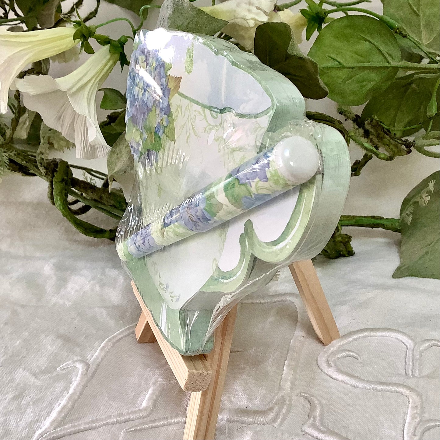 Bloc notes vintage royal garden tasse et hortensia