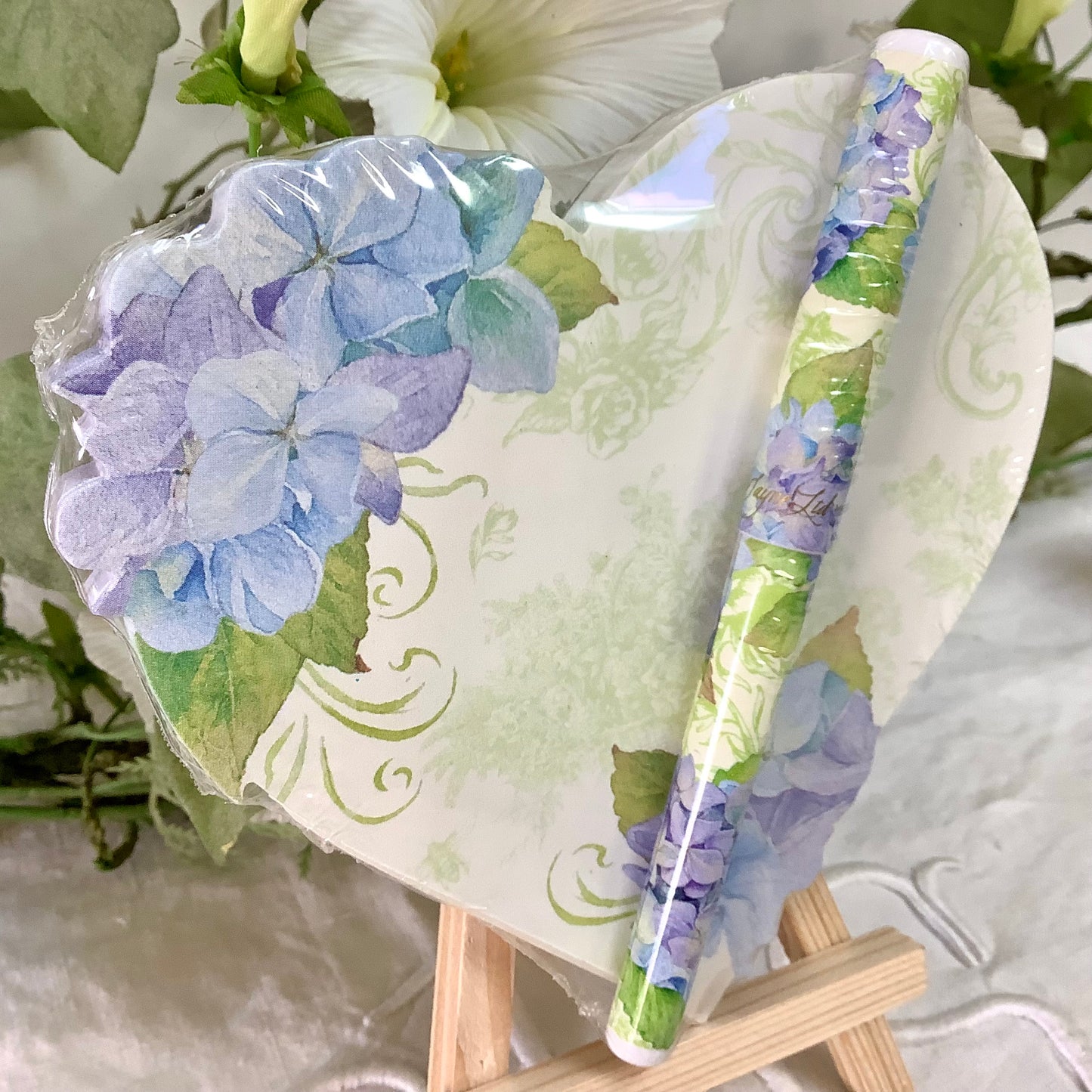 Bloc notes vintage royal garden cœur et hortensia