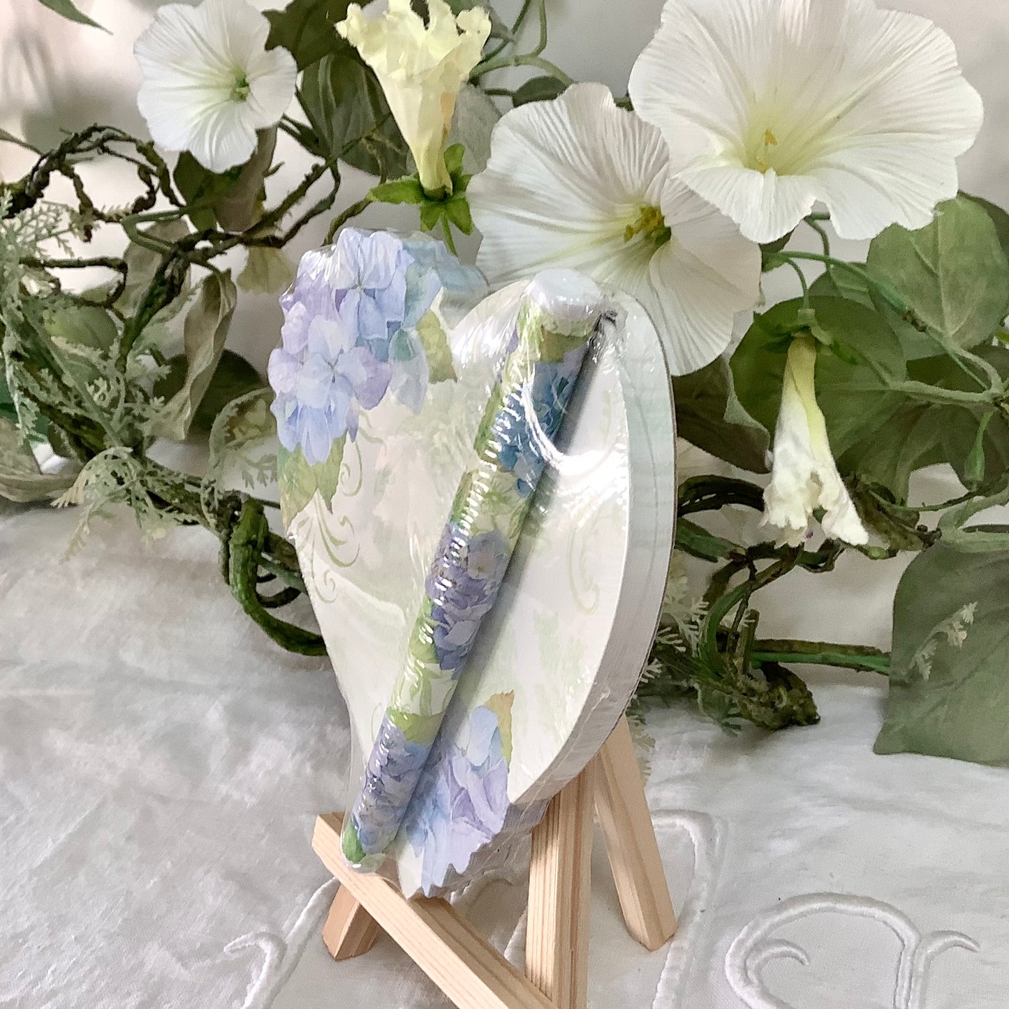 Bloc notes vintage royal garden cœur et hortensia