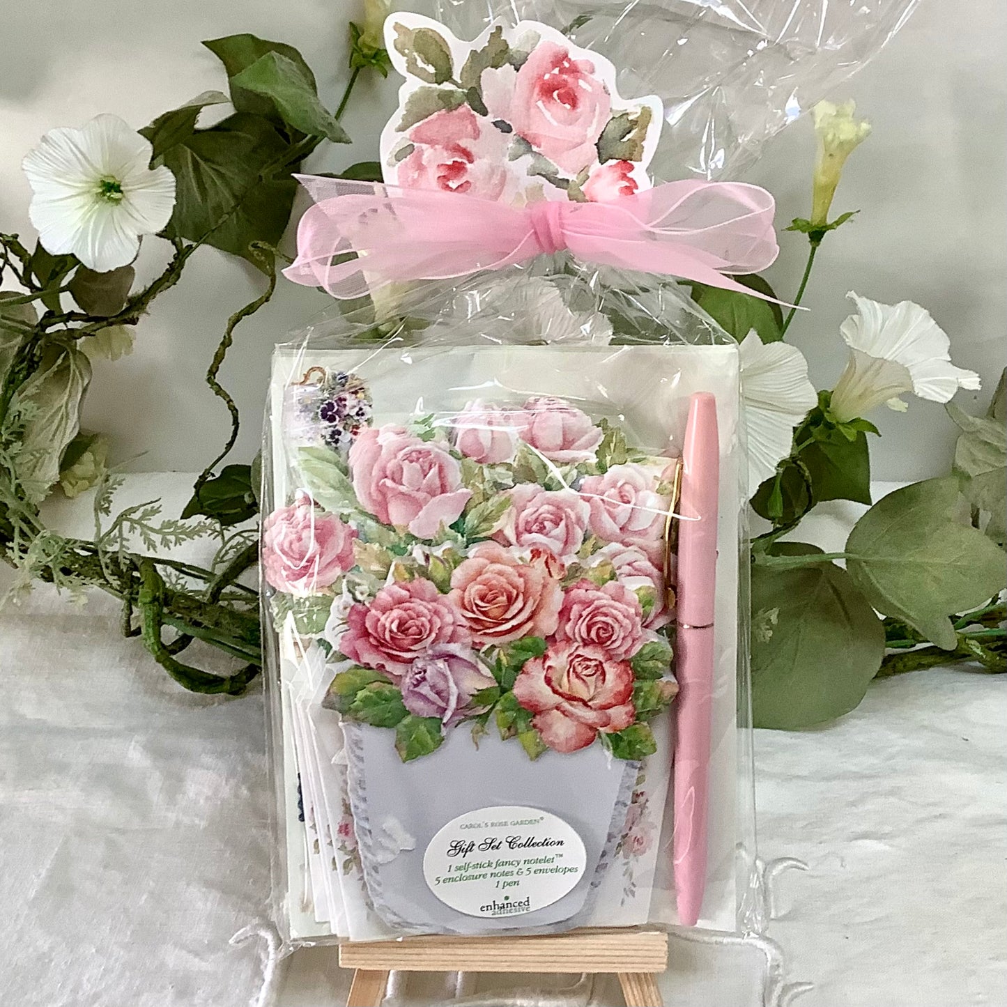 Cartes enveloppes bloc notes vintage royal garden roses