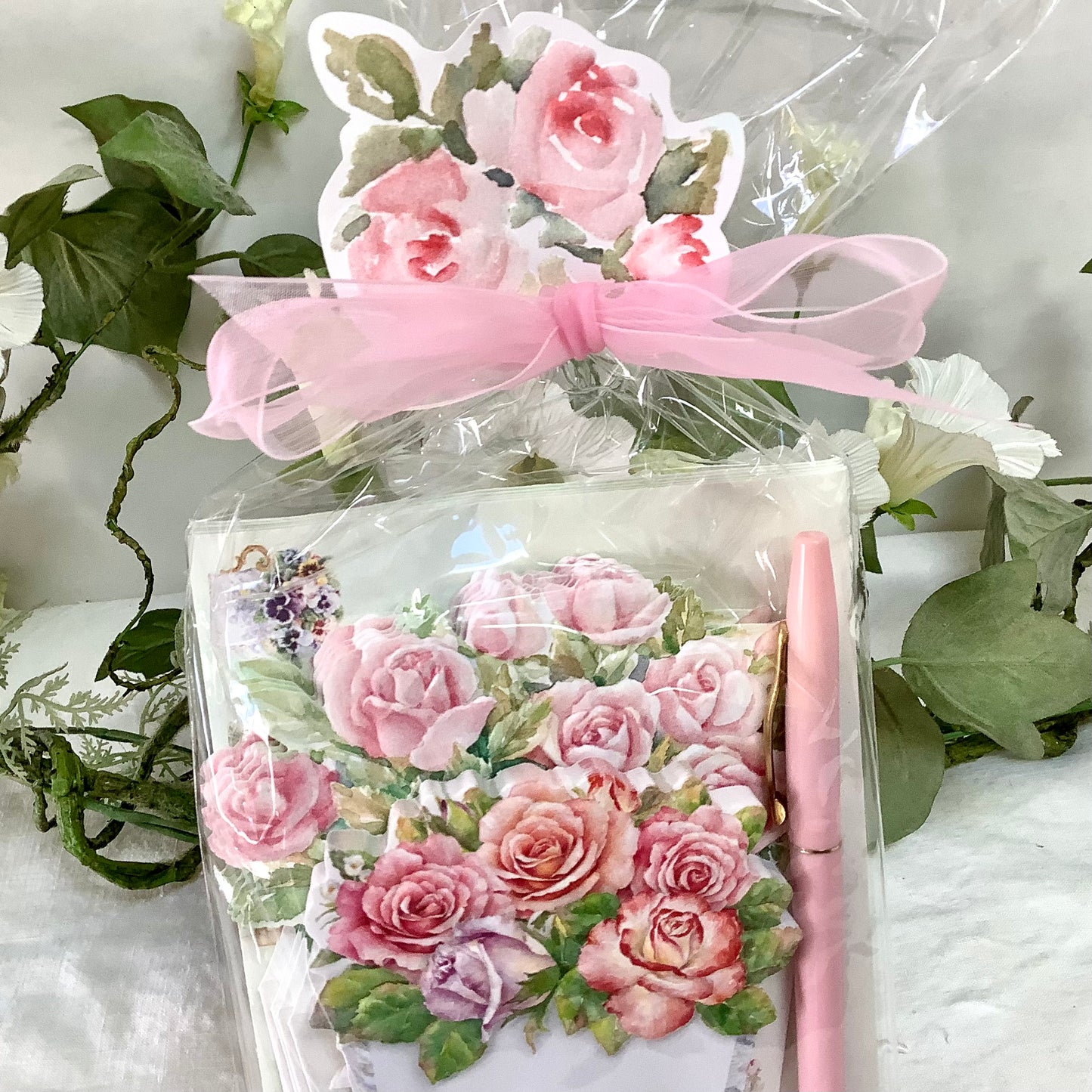 Cartes enveloppes bloc notes vintage royal garden roses