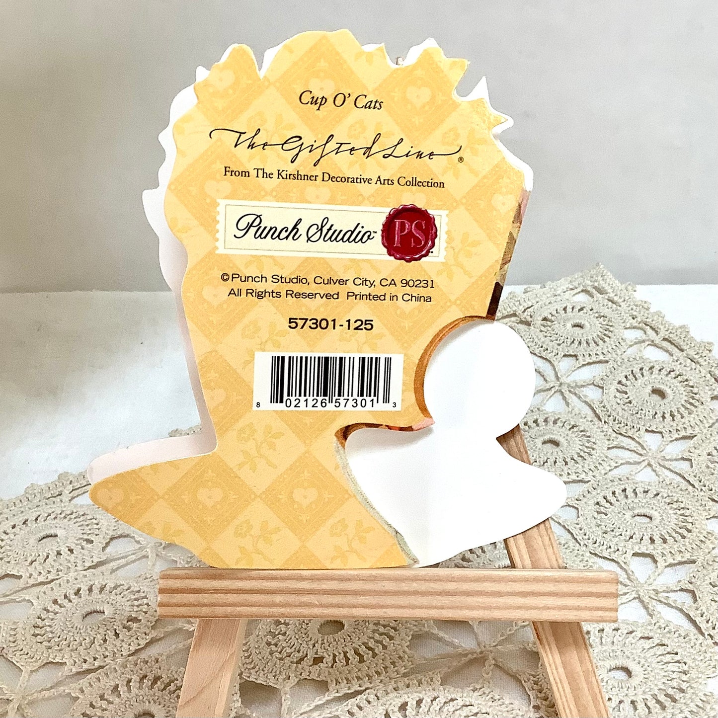 Carte victorienne vintage chat avec enveloppe