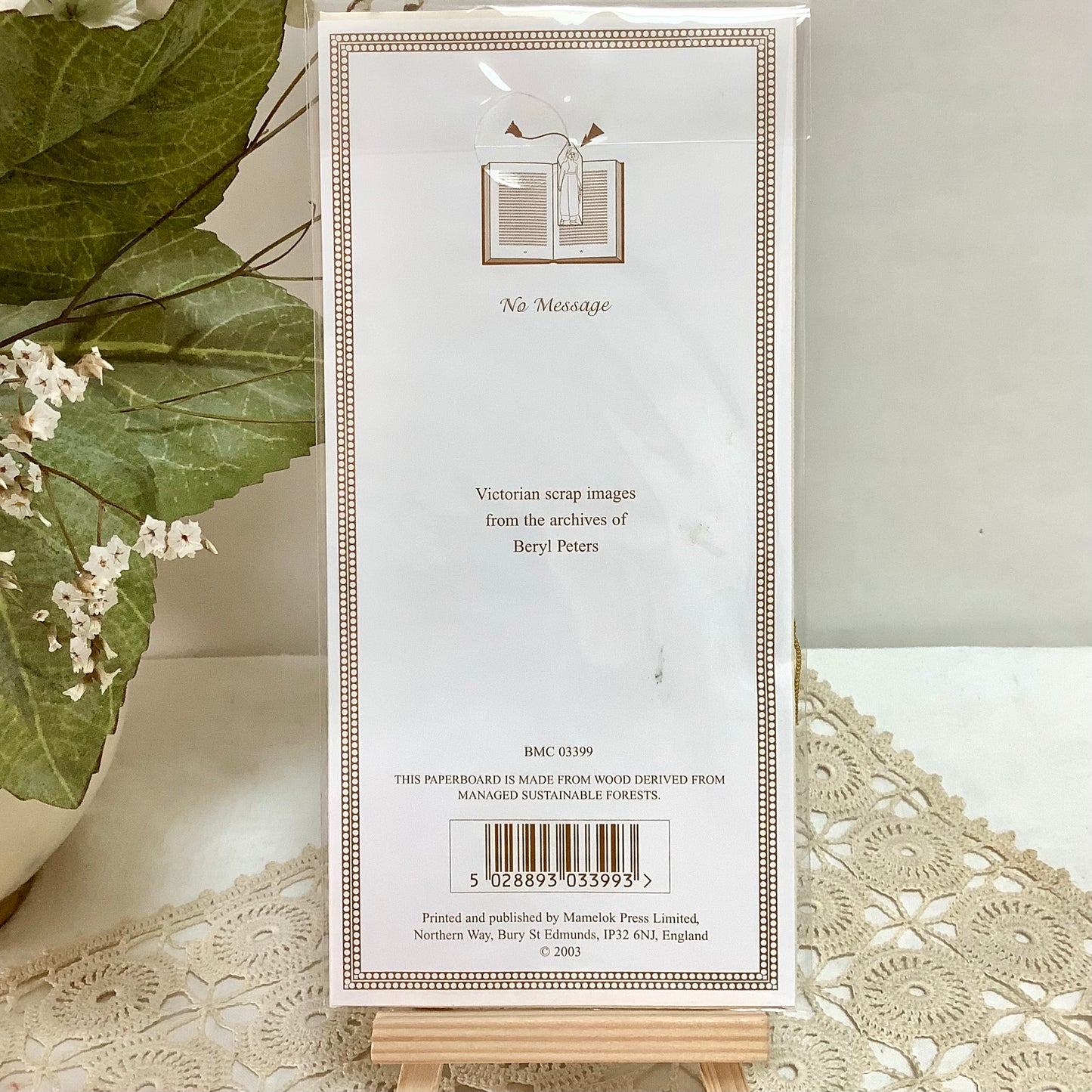 Marque page enveloppe vintage royal garden enfants