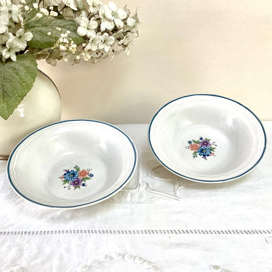 Coupelles vintage 80 provincial bouquet grès émaillé