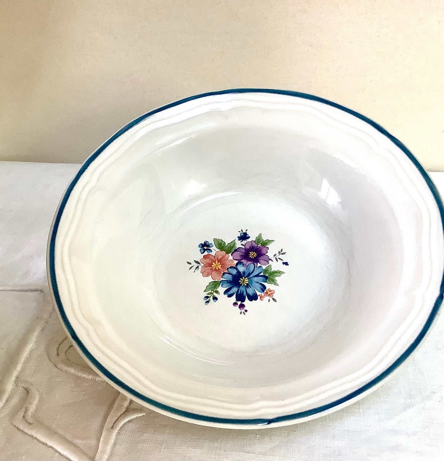 Coupelles vintage 80 provincial bouquet grès émaillé