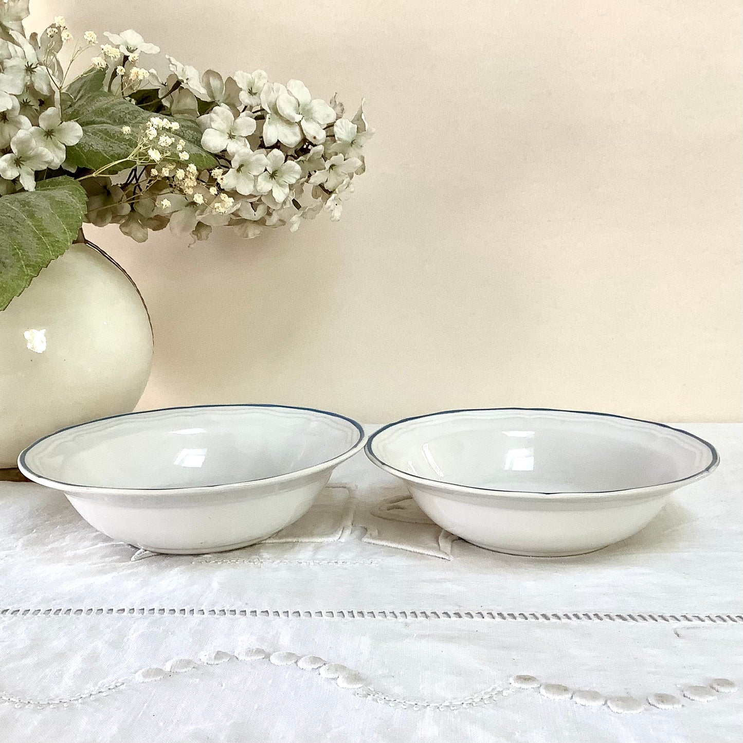 Coupelles vintage 80 provincial bouquet grès émaillé