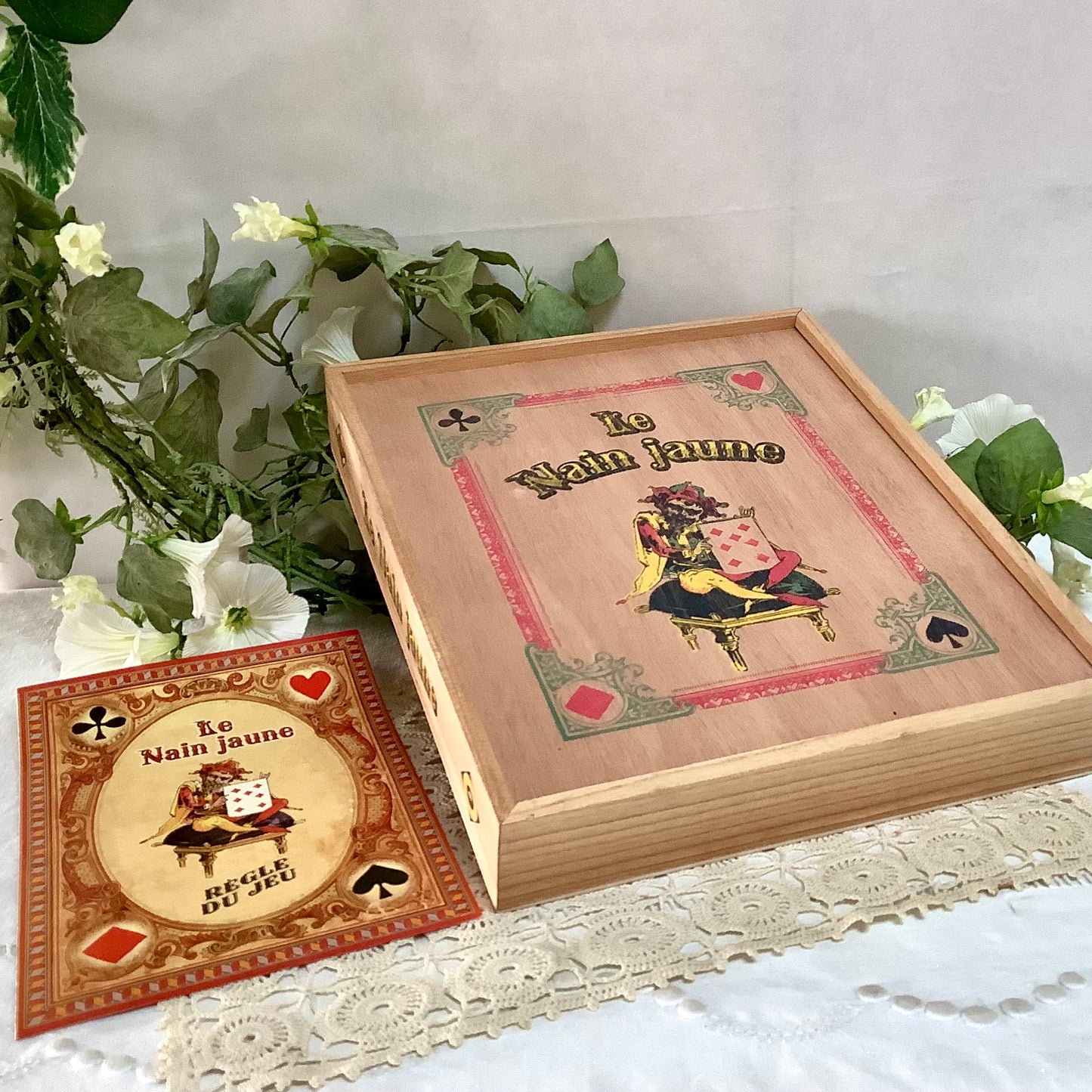 Jeu le nain jaune coffret bois vintage
