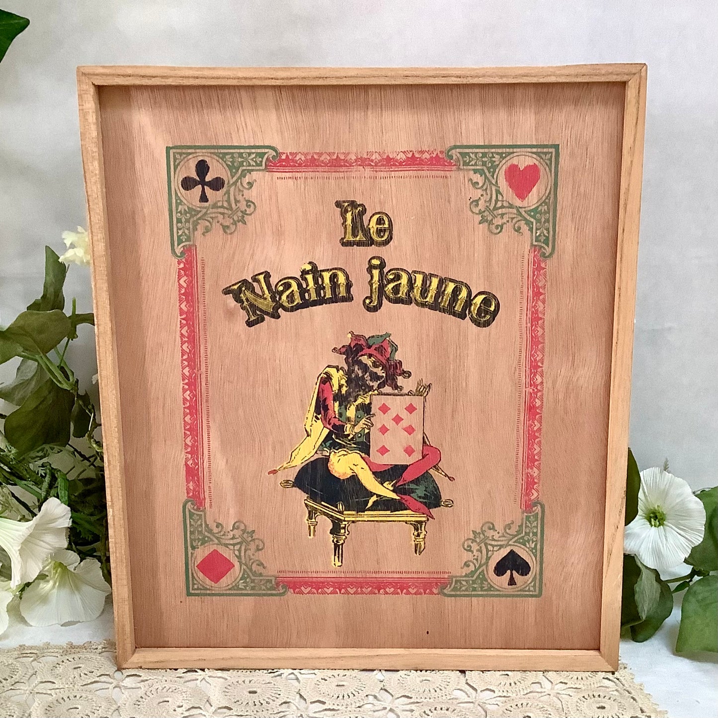 Jeu le nain jaune coffret bois vintage