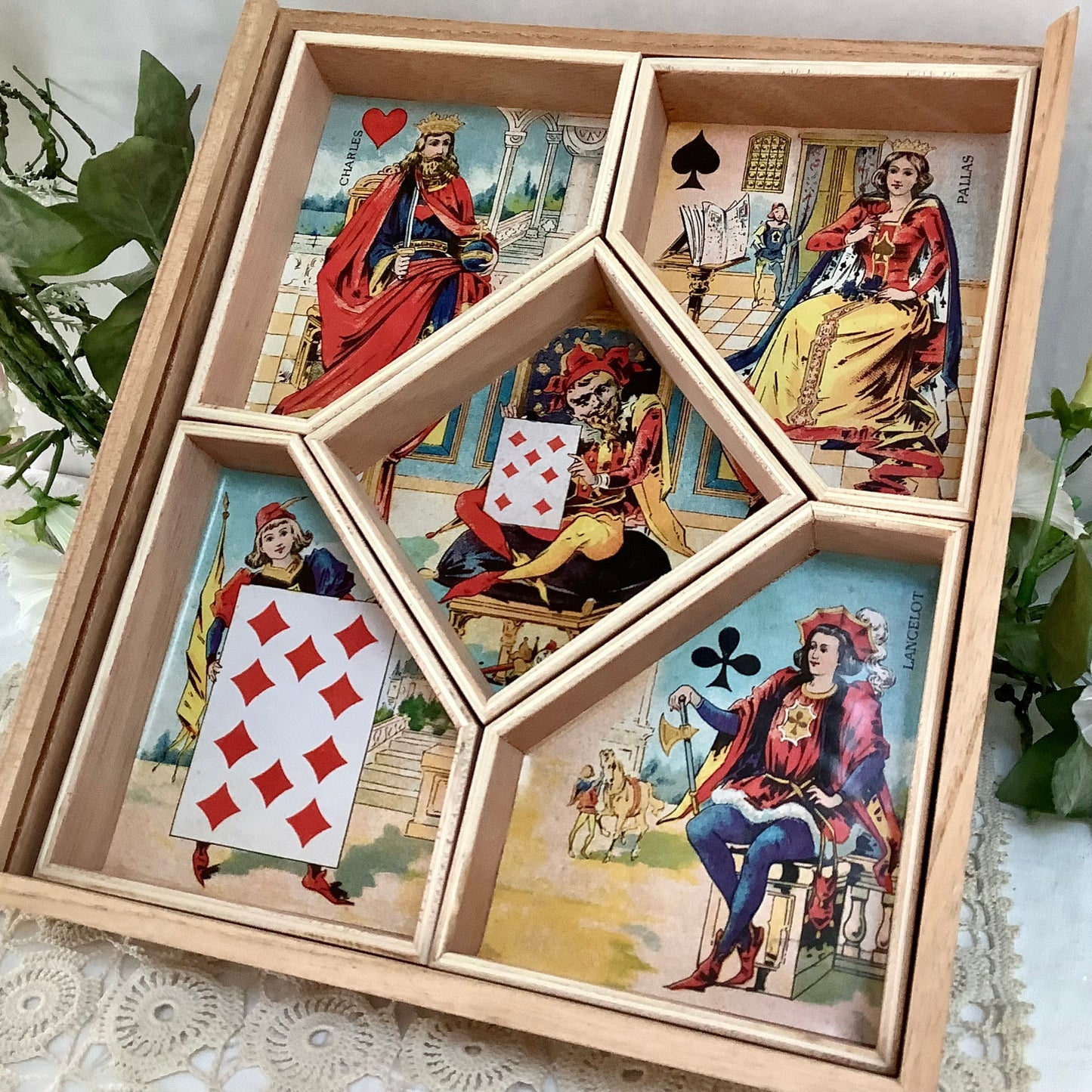 Jeu le nain jaune coffret bois vintage