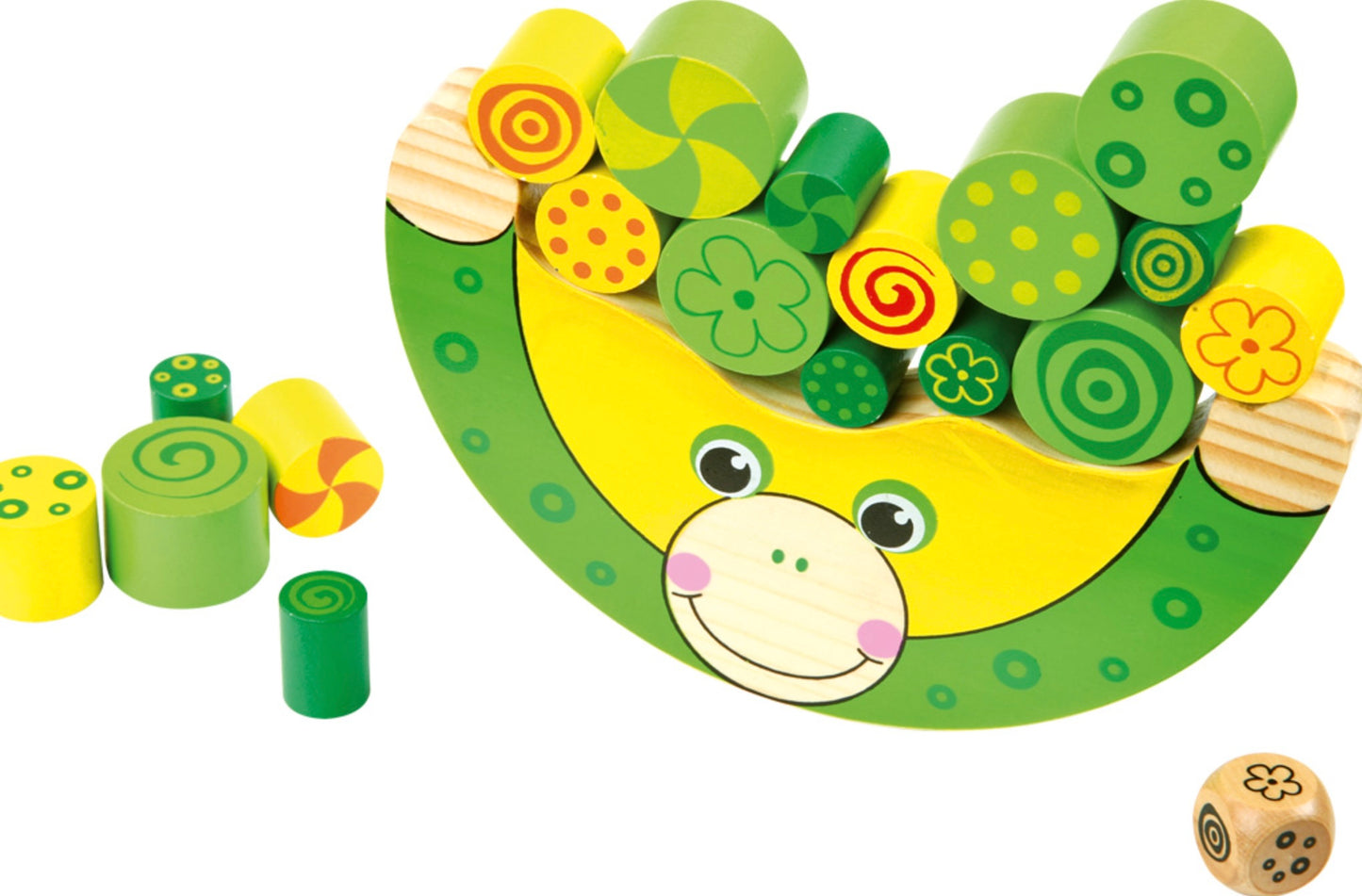 Jeu balancier bois grenouille