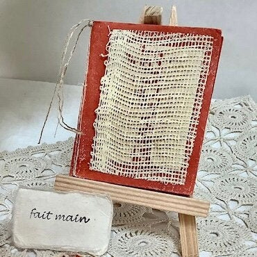 Petites cartes amitié x 3 papier artisanal bruit de cadre