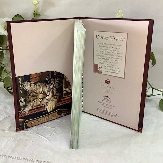 Carnet de notes bloc notes vintage royal garden chat