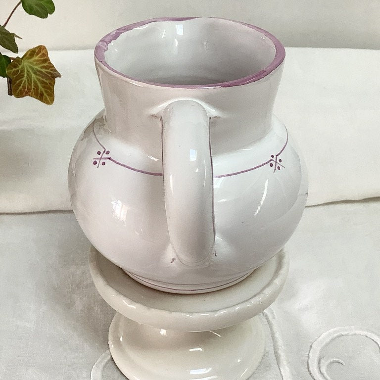 Pot à lait pichet verseuse faïence Dieulefit vintage