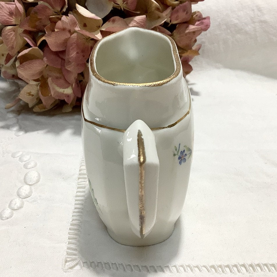 Cafetière théière pot à lait verseuse porcelaine fleurs M&S vintage