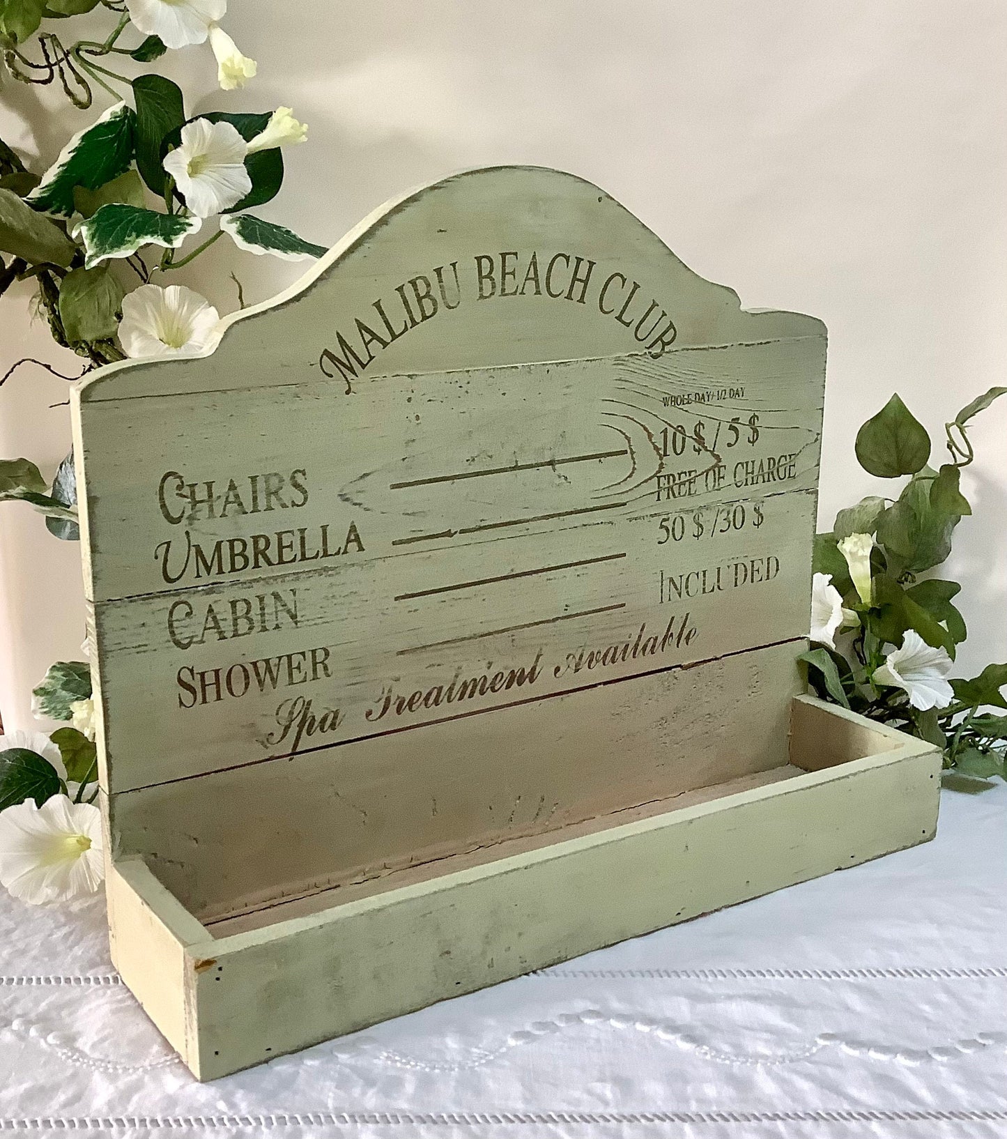 Organisateur de bureau malibu beach club vintage ht 70 cm