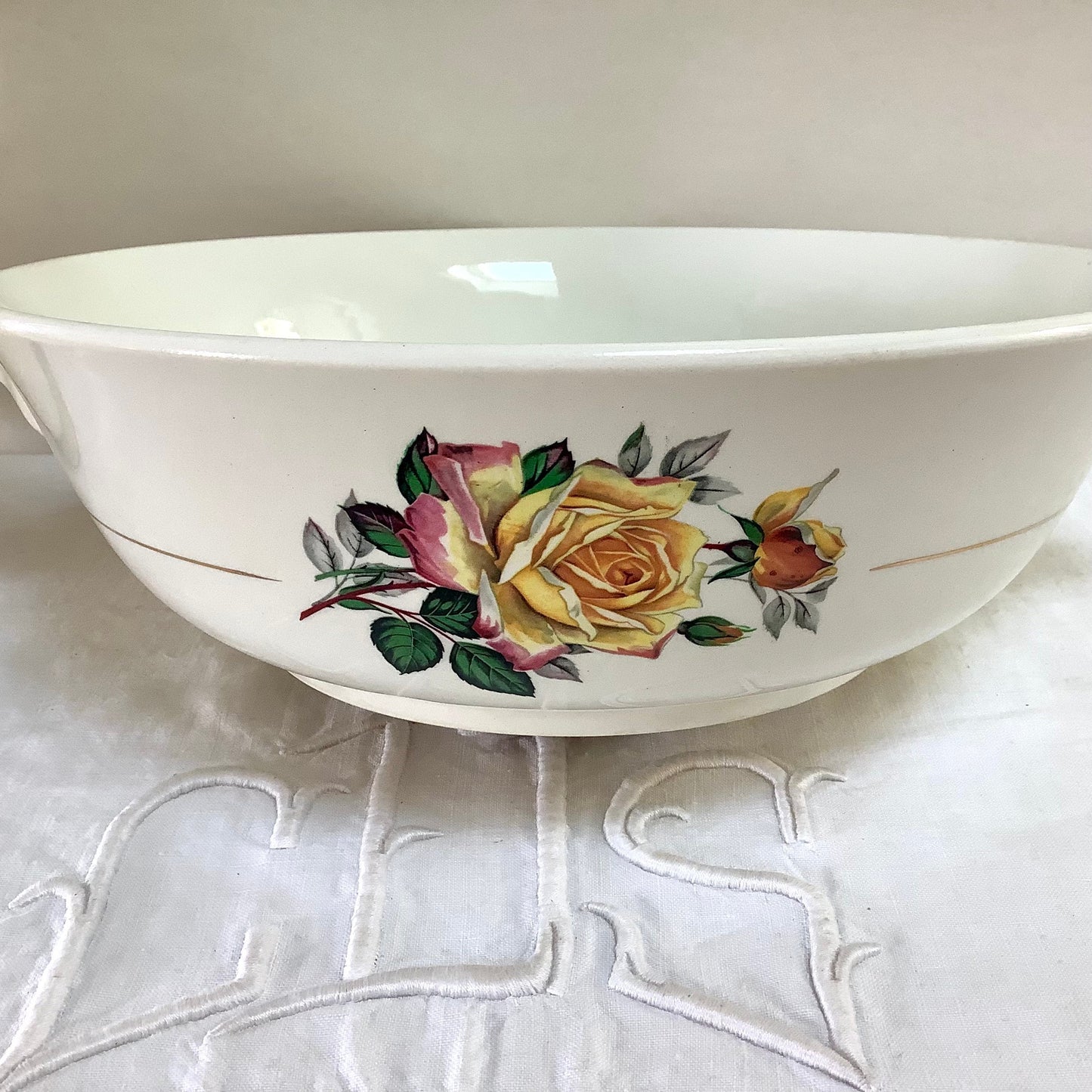 Saladier et saucière faïence Gien Gardanne vintage