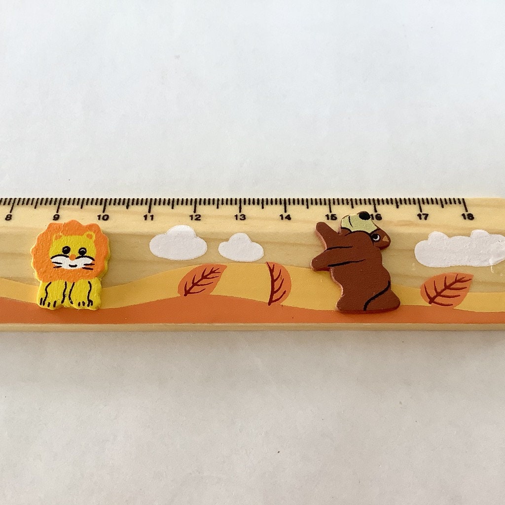 Règles bois animaux Afrique  18 cm