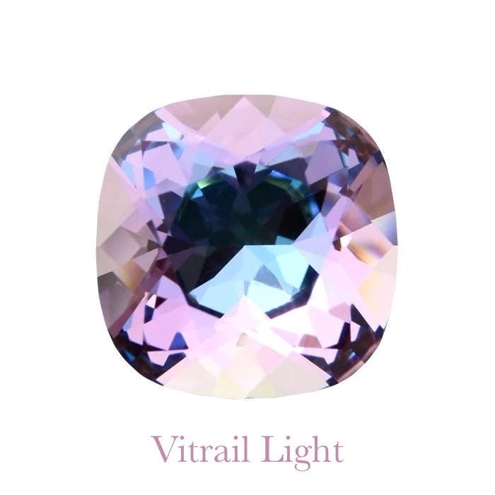 Collier coeur Vitrail Light  pendentif cristal Swarovski chaîne Gold Filled plaqué or 14 k