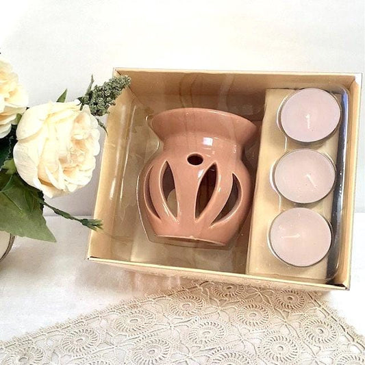 Coffret photophore brûle parfum avec bougies