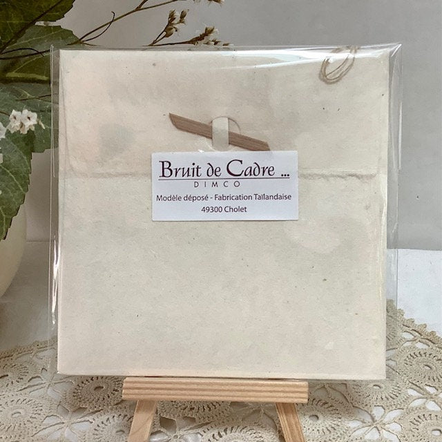 Carte postale enveloppe pavot papier artisanal bruit de cadre