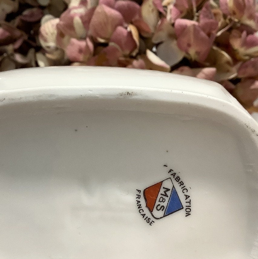 Cafetière théière pot à lait verseuse porcelaine fleurs M&S vintage