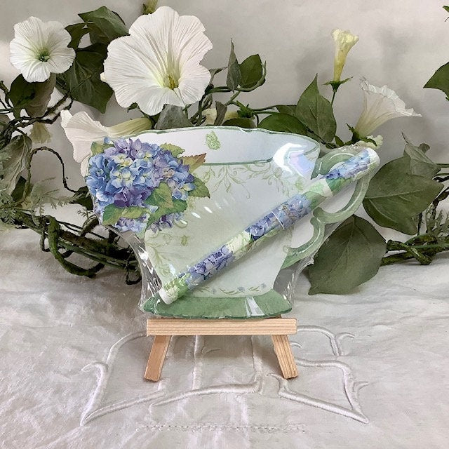 Bloc notes vintage royal garden tasse et hortensia