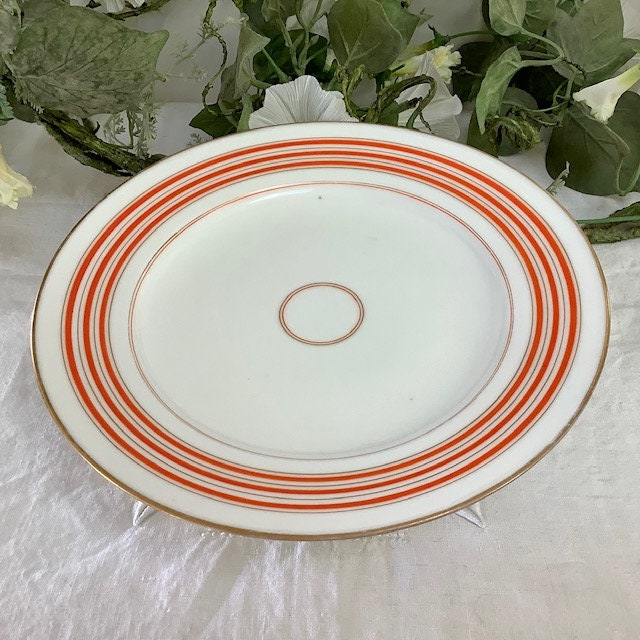 Plat serviteur piédouche porcelaine coupe à fruits vintage
