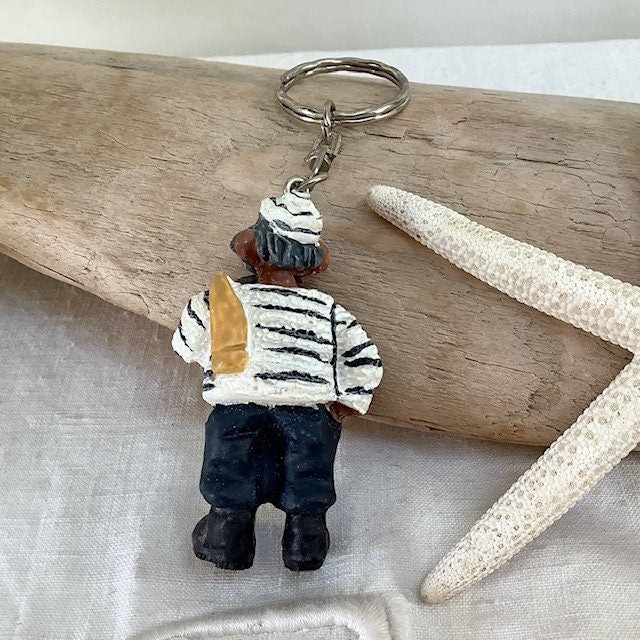 Porte clé mousse en résine vintage ht 6 cm