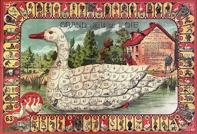 Jeu de l’oie vintage coffret bois