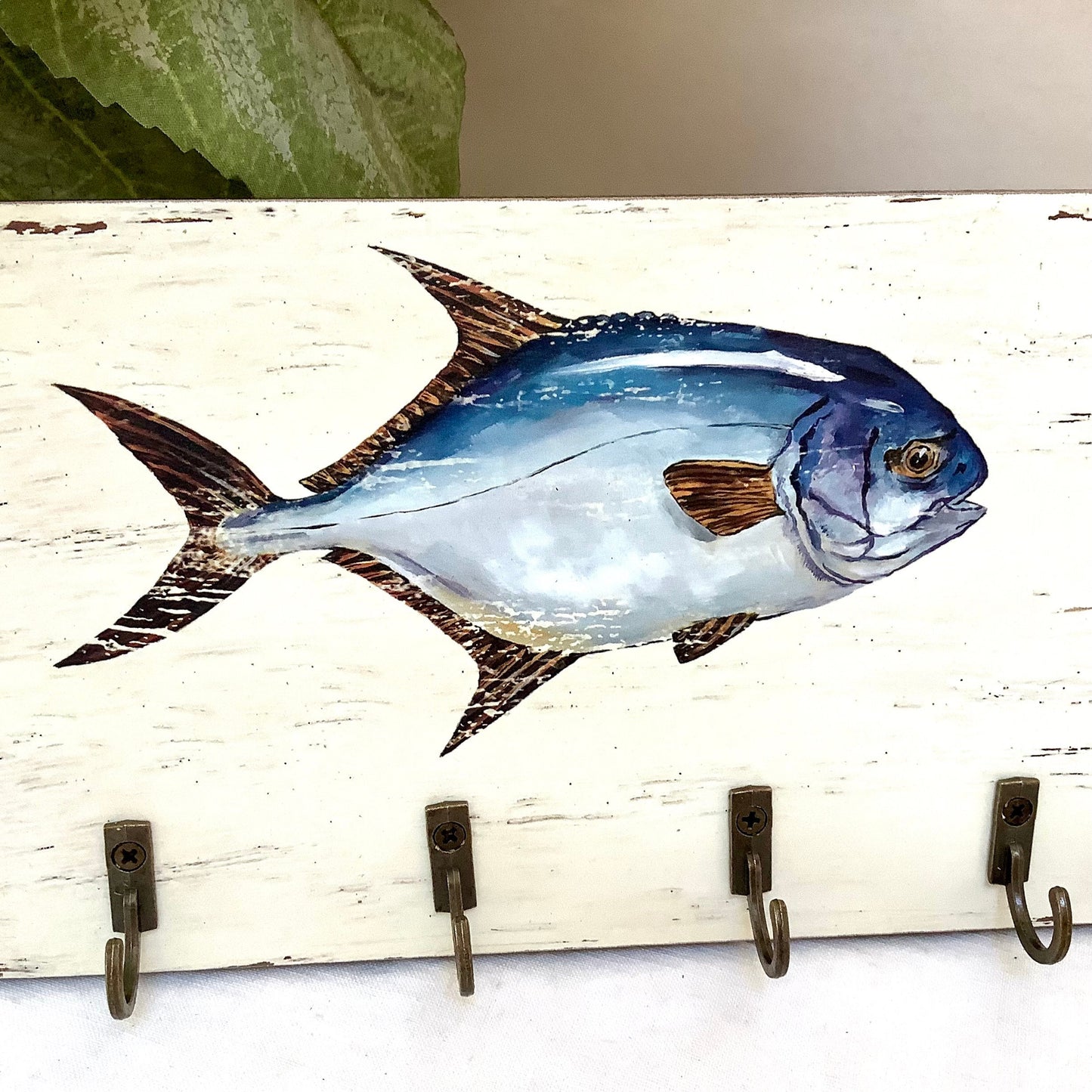 Accroche clés poisson modèle B  décoration marine  20 x 11.5