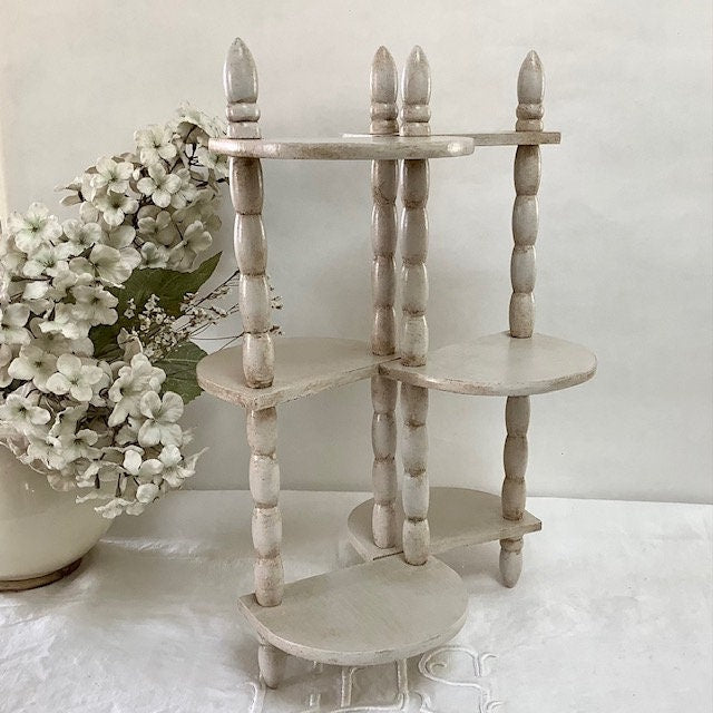 Étagère bois à poser patiné vintage