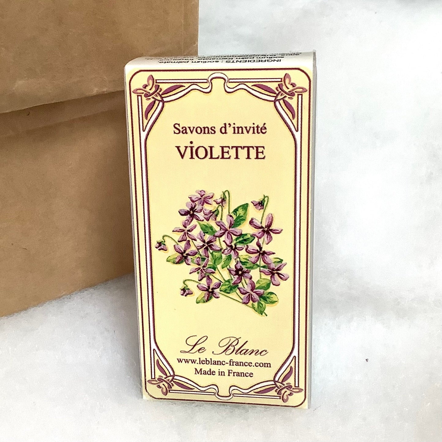 Savon violette savons invités  Leblanc vintage
