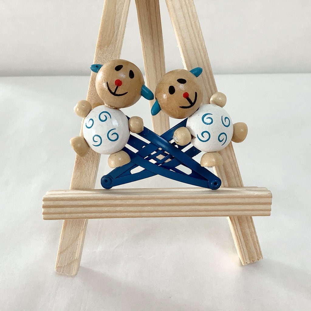 Barrettes enfant bois Mouton