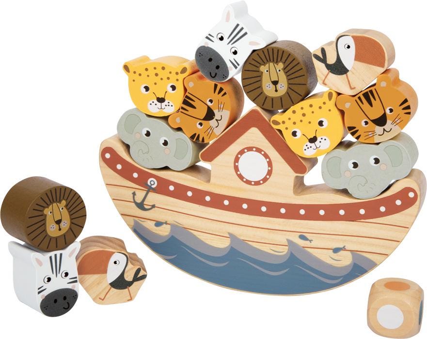 Jeu balancier bois arche de noé safari
