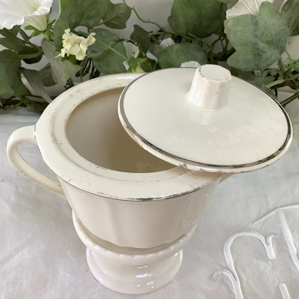 Cafetière sucrier demi porcelaine Badenviller vintage