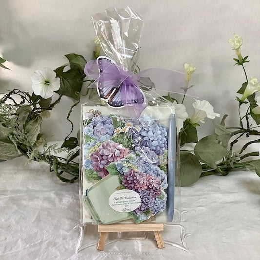 Cartes enveloppes bloc notes vintage royal garden hortensia