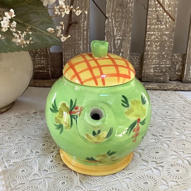 Cafetière théière verseuse faïence Cupcake Cartwheels vintage