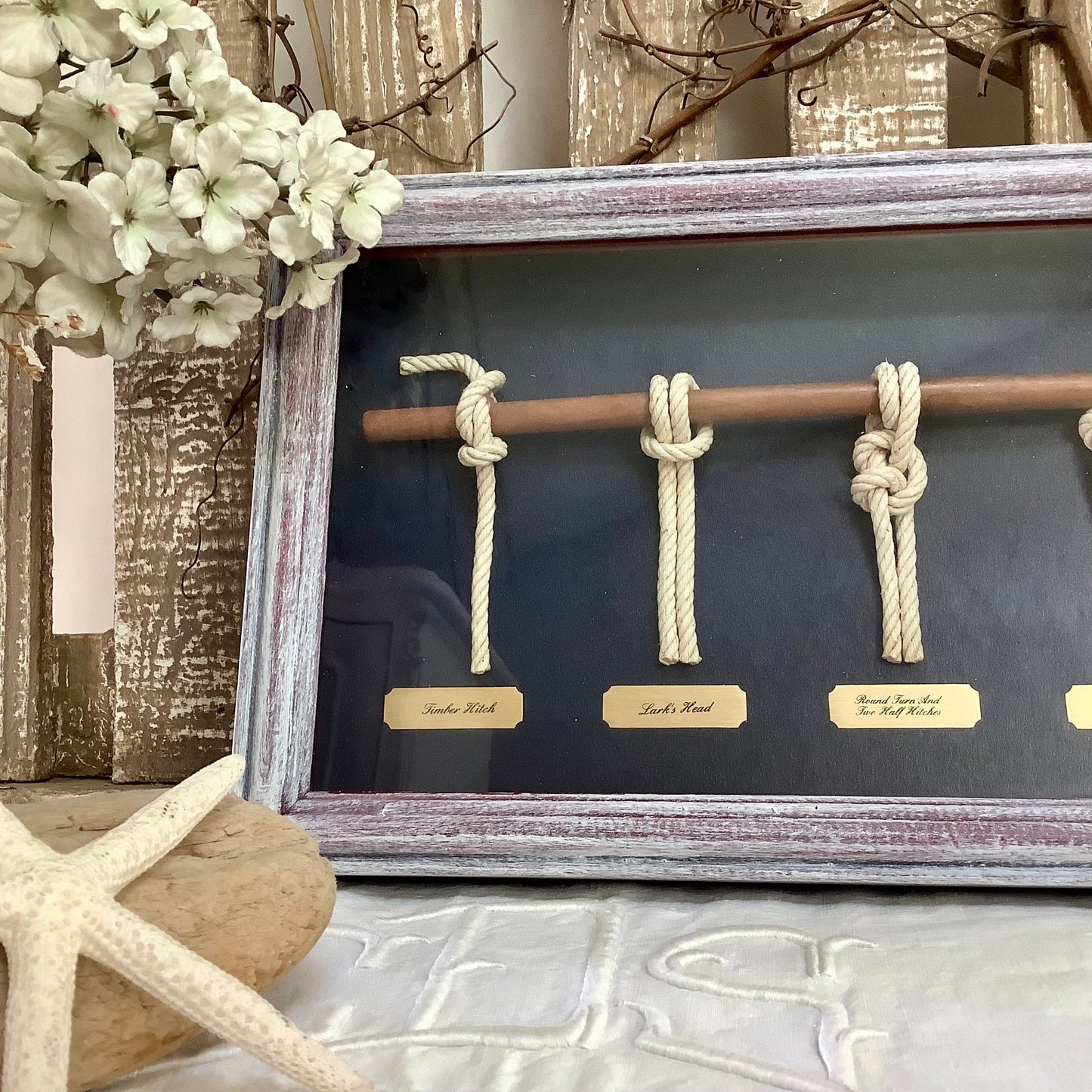 Tableau cadre noeuds marins modèle B vintage