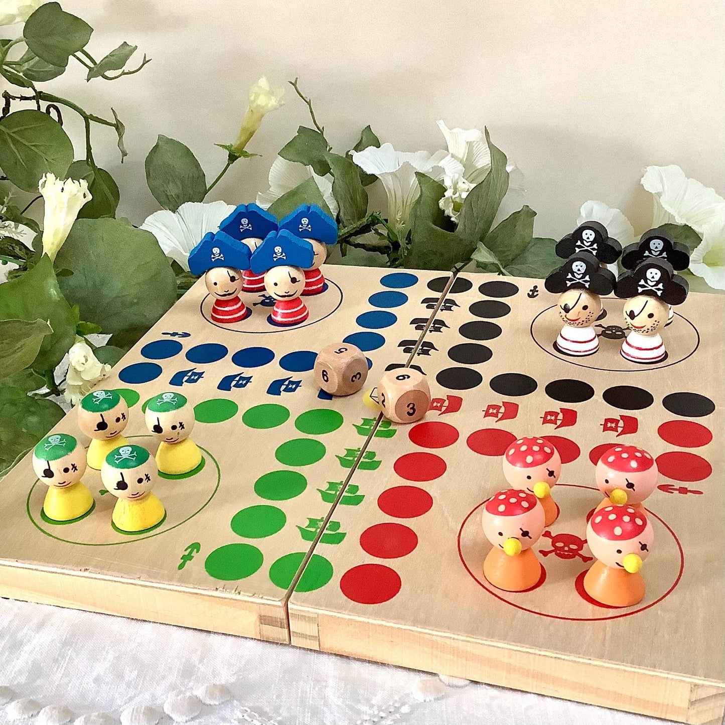 Jeu bois ludo île des pirates