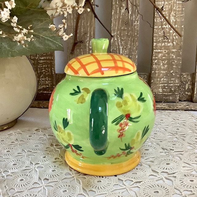 Cafetière théière verseuse faïence Cupcake Cartwheels vintage