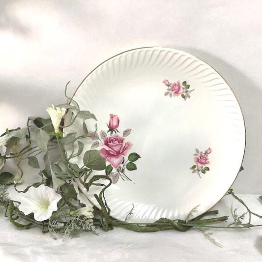 Plat à tarte gâteau faïence Gien symphonie vintage