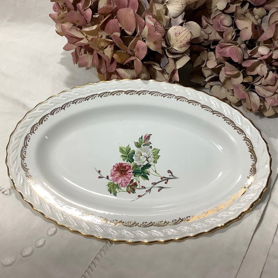 Raviers plats faïence craquelée L’amandinoise vintage