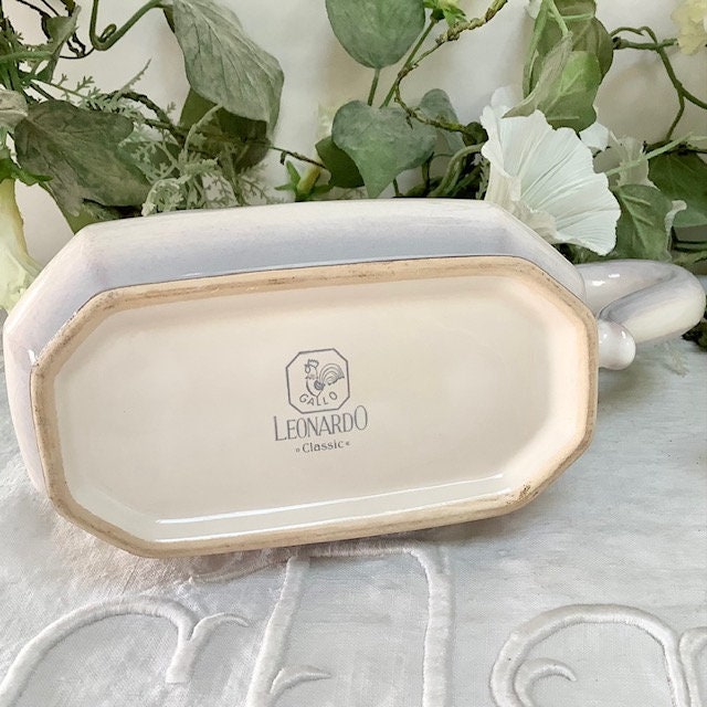 Saucière  vintage faïence Leonardo Classic Gallo lg 19.5 cm