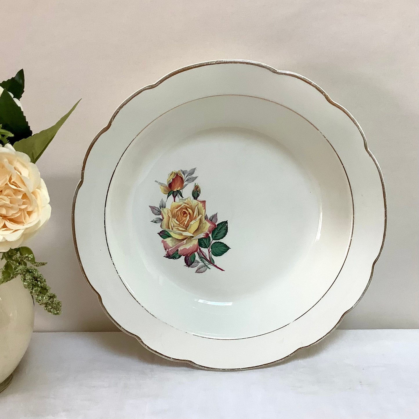 Plat creux et  plat  faïence Gien Gardanne vintage