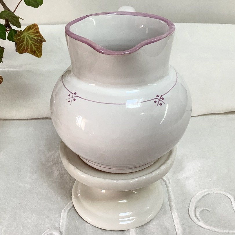 Pot à lait pichet verseuse faïence Dieulefit vintage