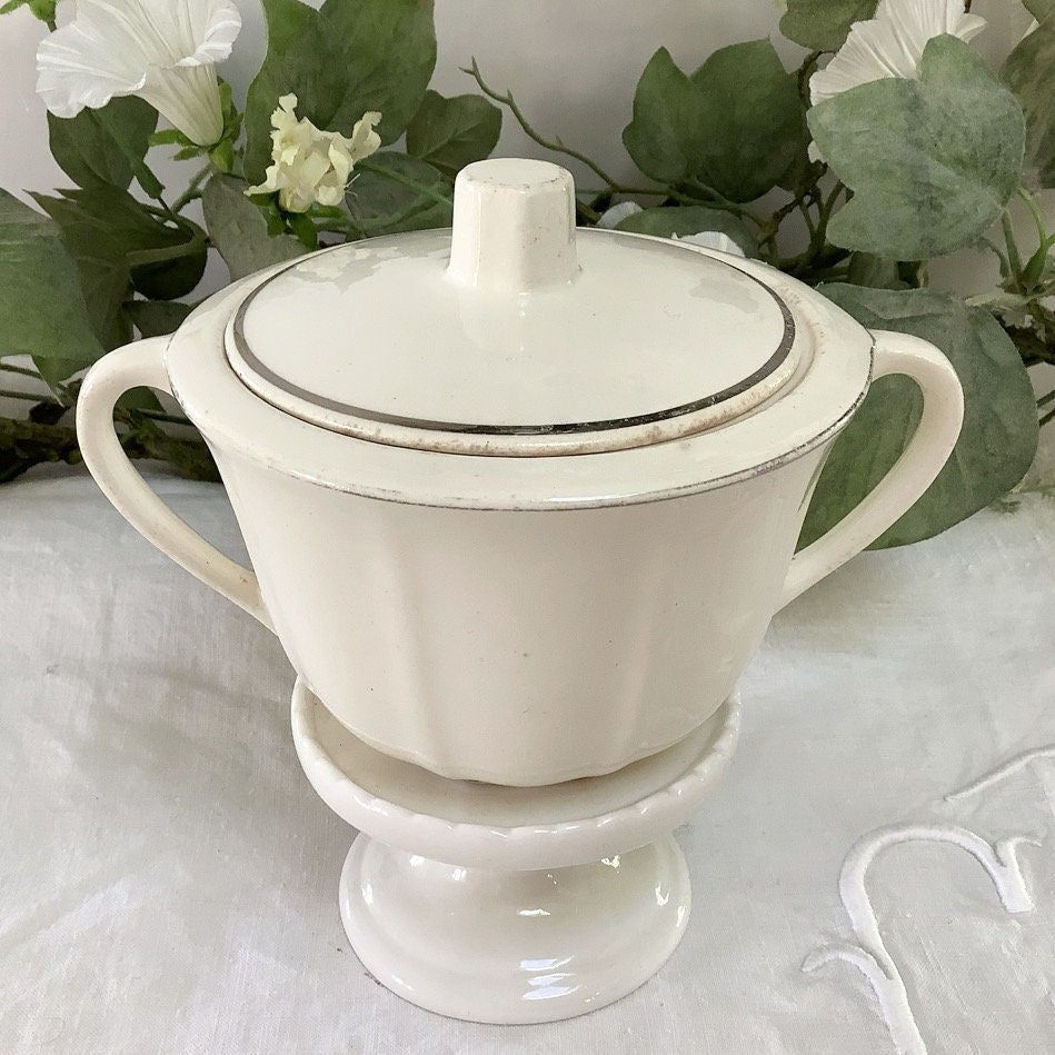 Cafetière sucrier demi porcelaine Badenviller vintage