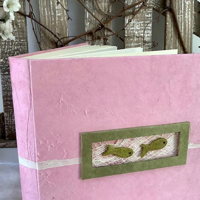 Album photo rose artisanal fait main