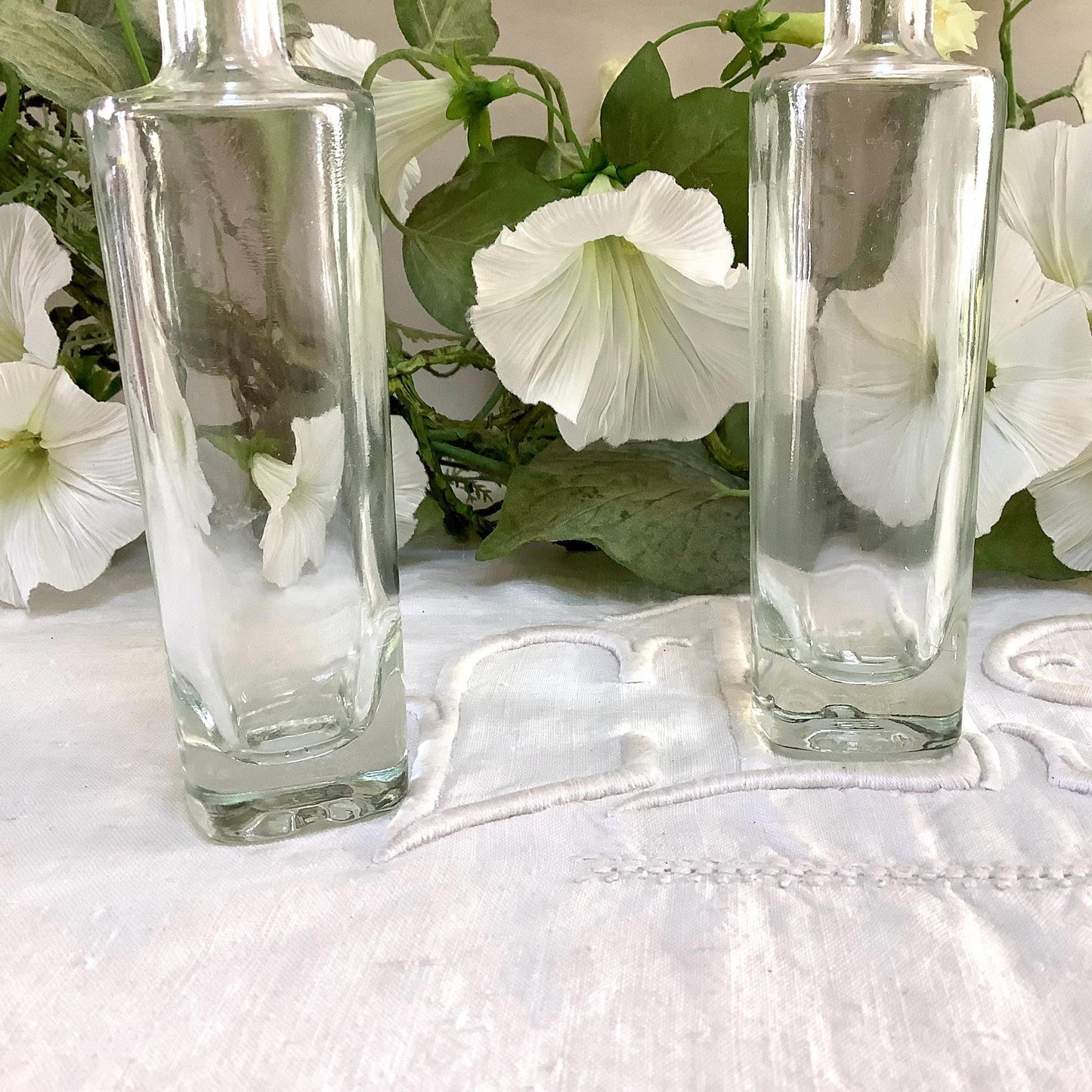 Flacons verre vintage bouchons liège x 6