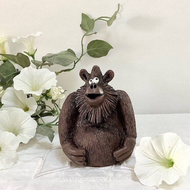 Tirelire gorille résine collection Paolo Chiari  ht 12 cm vintage