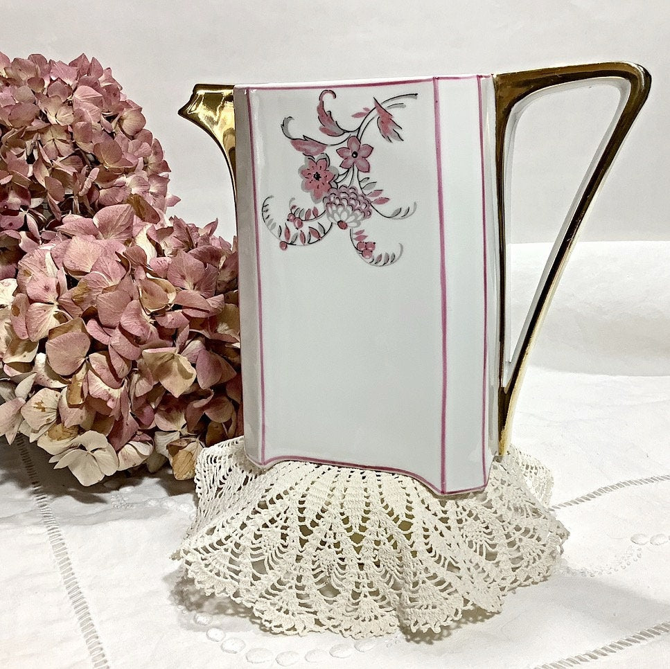 Cafetière théière verseuse porcelaine art déco Drouot paris vintage